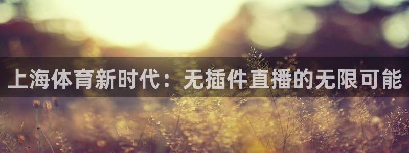 857直播体育在线直播：上海体育新时代：无插件直播的无限可能